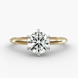 *New 2.30 Ct. Lab-Grown Diamond Solitaire Ring – IGI Certified – 14K Yellow Gold